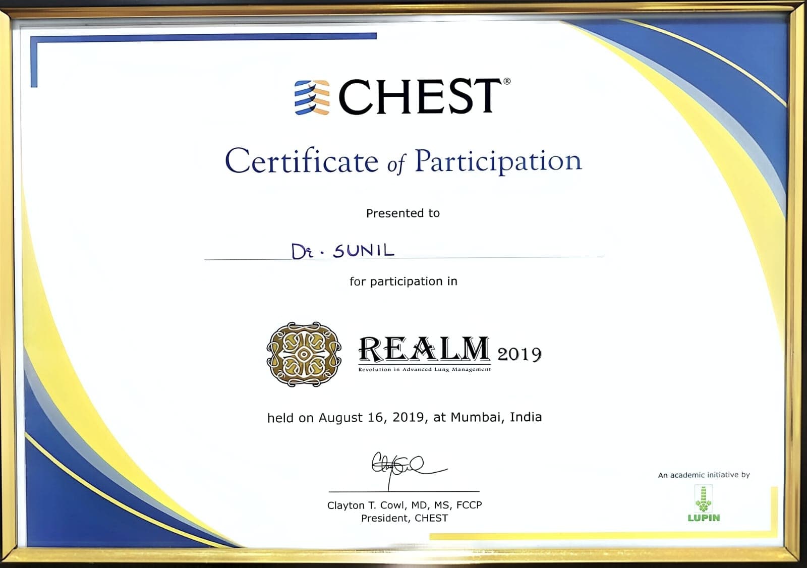 Chest Certificate